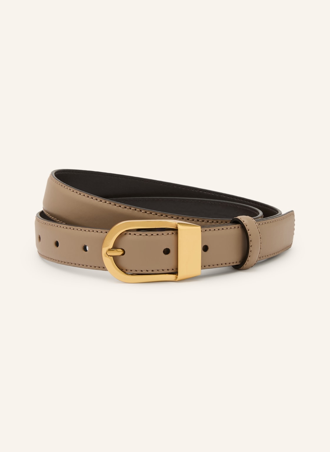 Reiss Pasek Skórzany Hazel beige