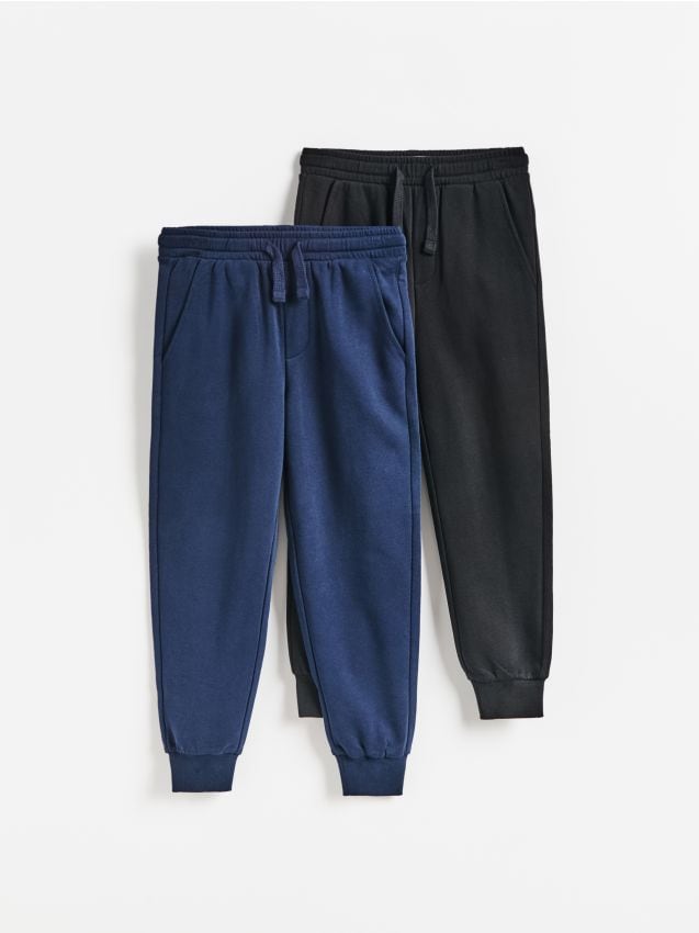 Reserved - Bawełniane joggery 2 pack - czarny