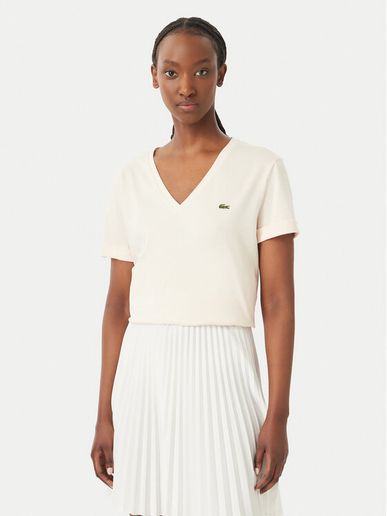Lacoste T-Shirt TF7300 Różowy jasny Regular Fit
