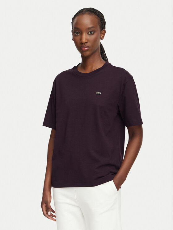 Lacoste T-Shirt TF7215 Bordowy Regular Fit
