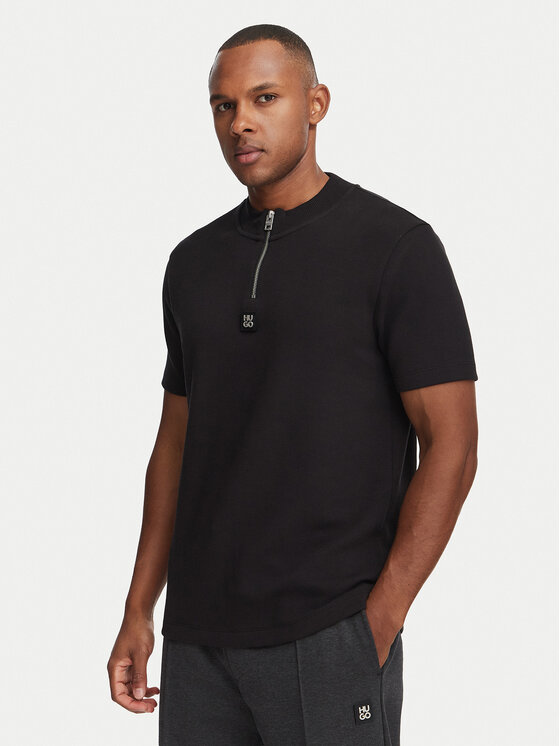 HUGO T-Shirt Dabi 50563018 Czarny Regular Fit