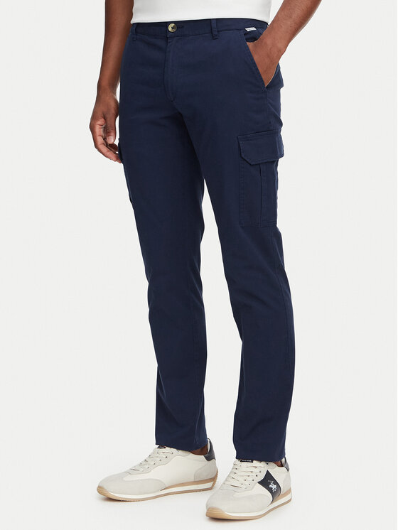 Beverly Hills Polo Club Chinosy P-SS26M -T450311 Granatowy Regular Fit