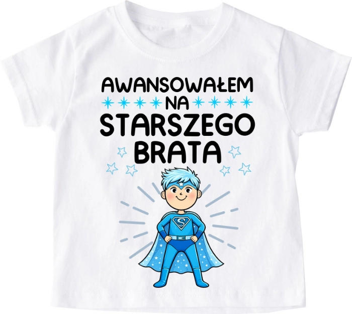 Koszulka dziecięca ''AWANSOWAŁEM NA STARSZEGO BRATA''