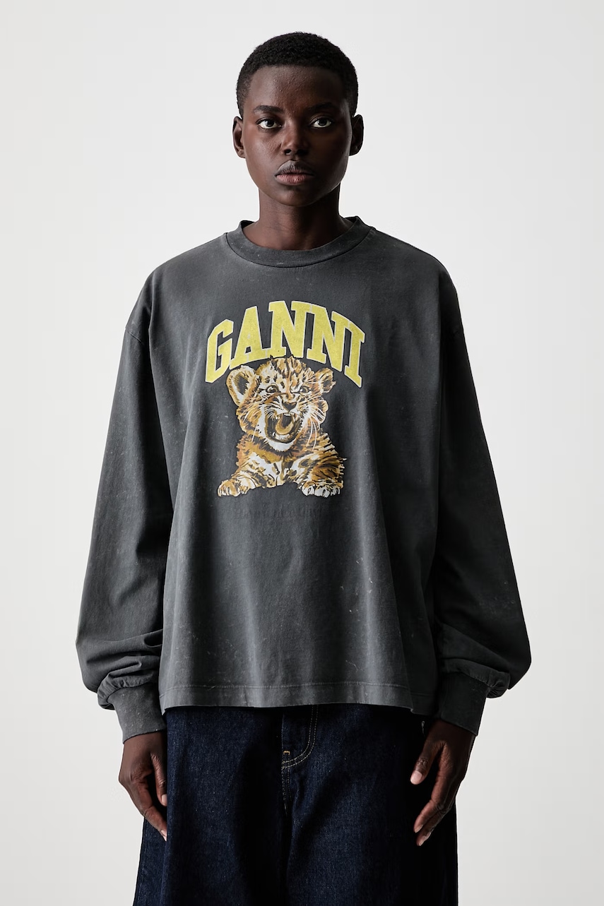 GANNI longsleeve damski bawełniany
