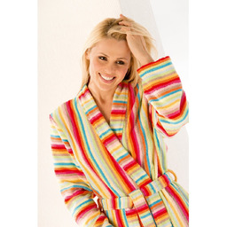 Cawo Szlafrok damski Lifestyle Stripes Multicolor