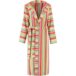 Cawo Szlafrok damski Lifestyle Stripes Hooded Multicolor
