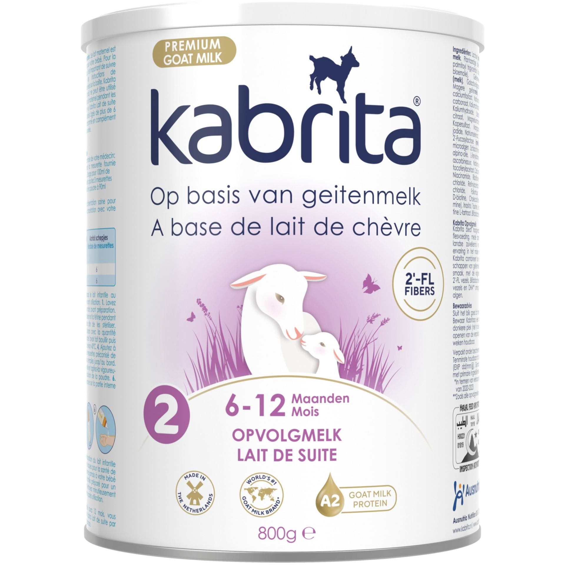 Kabrita 2, mleko następne z HMO na bazie mleka koziego, od 6 miesiąca, 800 g