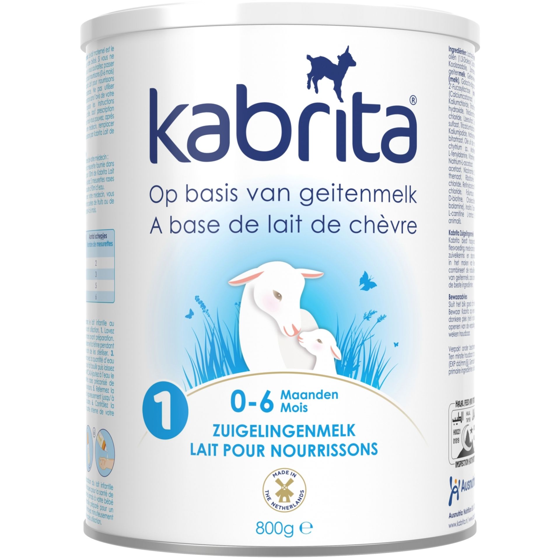 Kabrita 1, mleko początkowe na bazie mleka koziego, od urodzenia, 800 g
