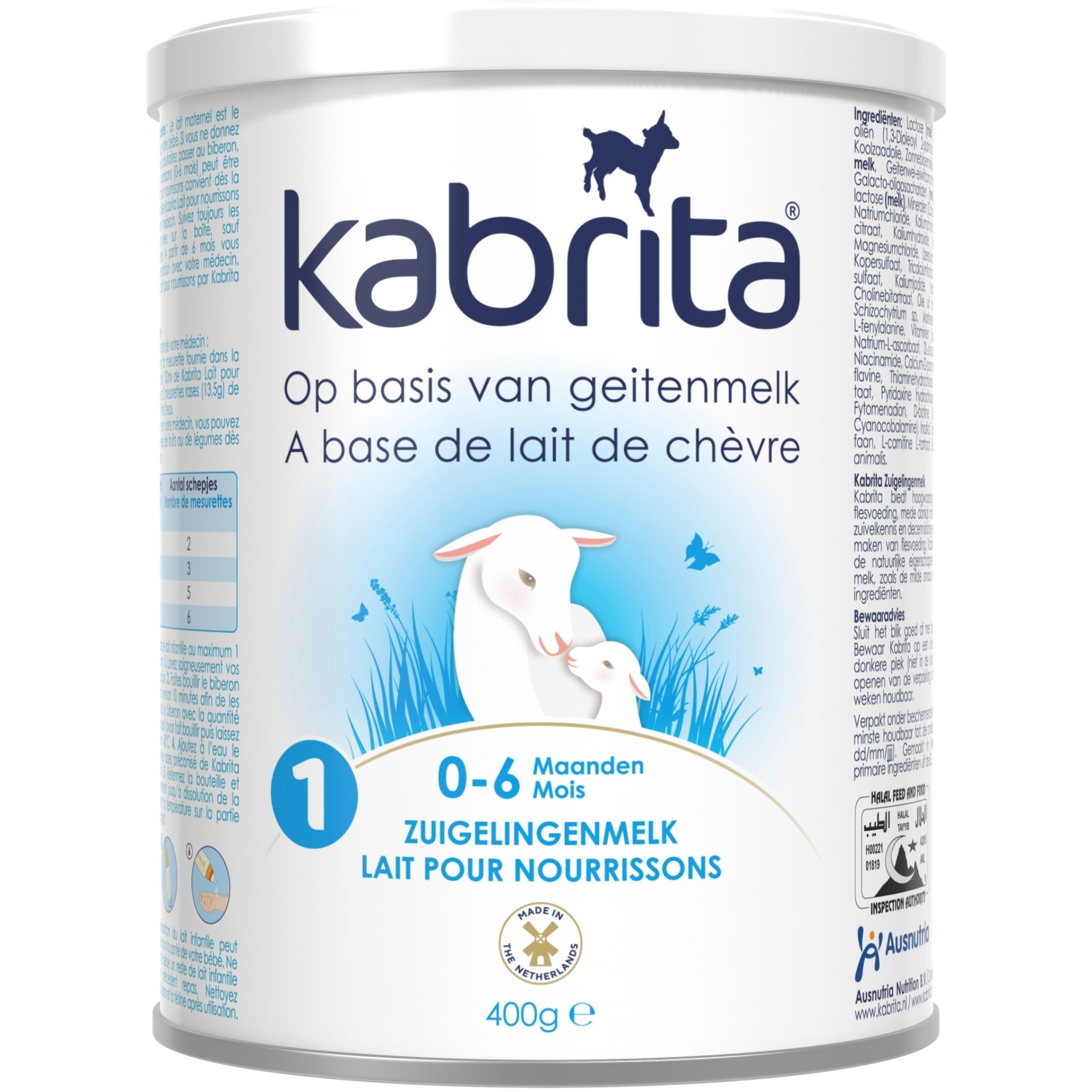 Kabrita 1, mleko początkowe na bazie mleka koziego, od urodzenia, 400 g