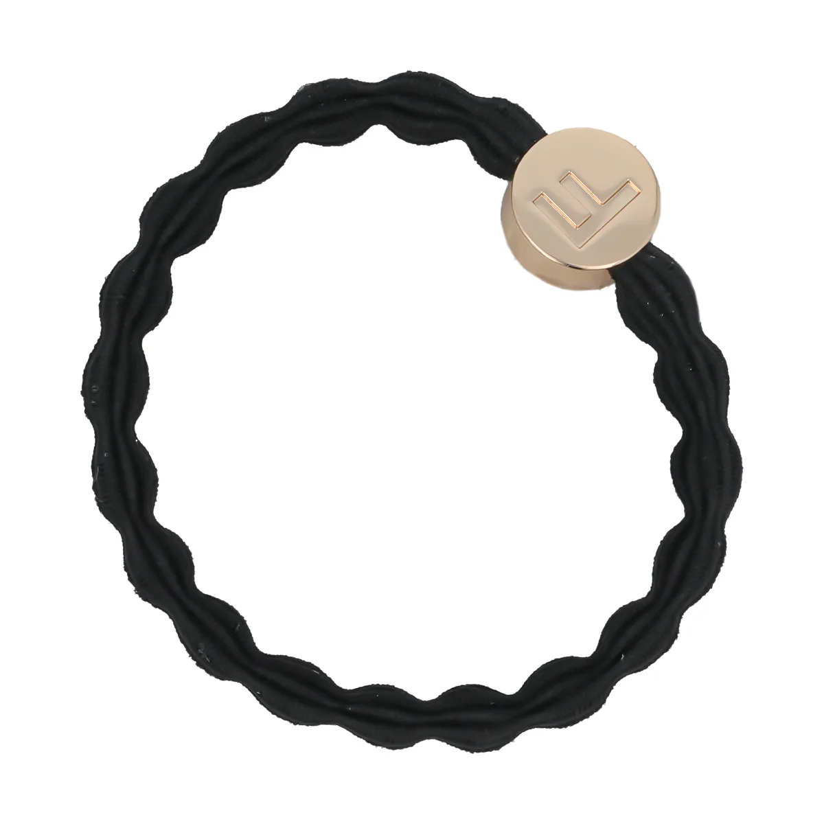 By Eloise London Letter Charms Gold Gumka do włosów kolor F Black