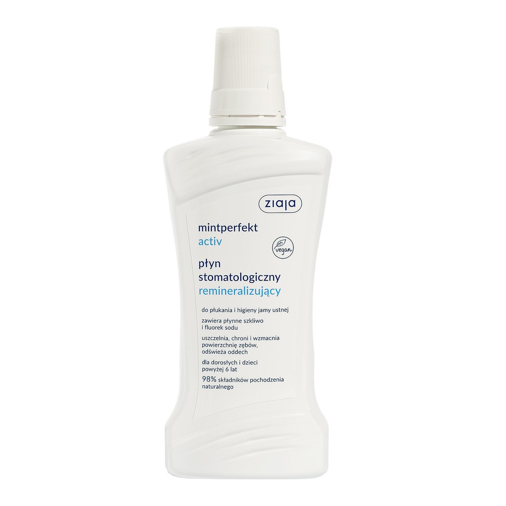 Ziaja Mintperfekt Activ, remineralizujący płyn do jamy ustnej, 500 ml