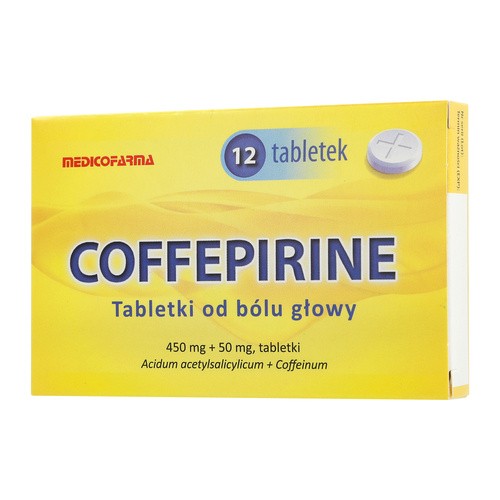 COFFEPIRINE Tabletki od bólu głowy, 12 tabl.