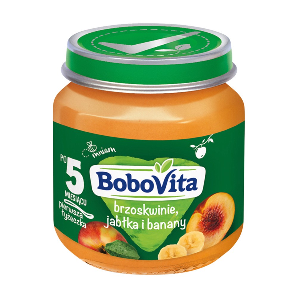 Nutricia POLSKA SP. Z O.O. BoboVita Deserek Jabłka i banany z brzoskwiniami, po