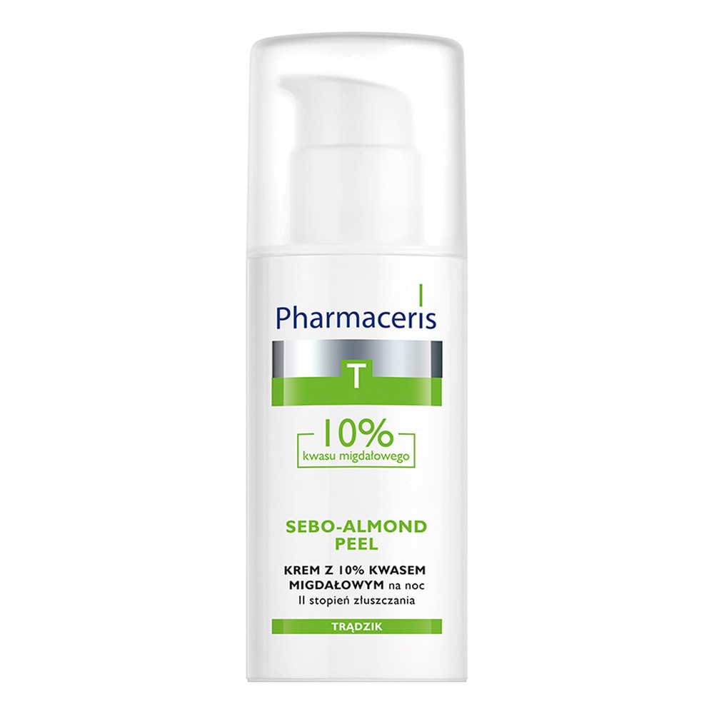 DR IRENA ERIS Pharmaceris T sebo almond peel krem z 10% kwasem migdałowym na noc II stopień złuszczania 50 ml |  OD 149 PLN!