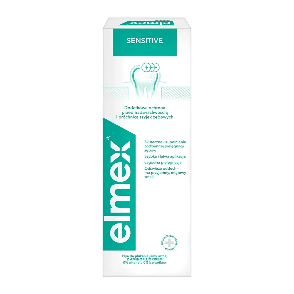 Elmex Gaba Sensitive Plus 400ml - płyn chroniący szyki zębowe przed próchnicą or