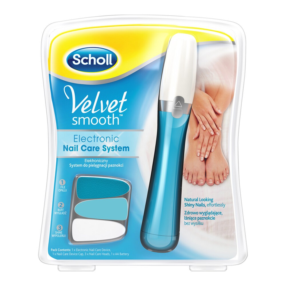 Scholl Velvet Smooth Elektroniczny system do pielęgnacji paznokci.