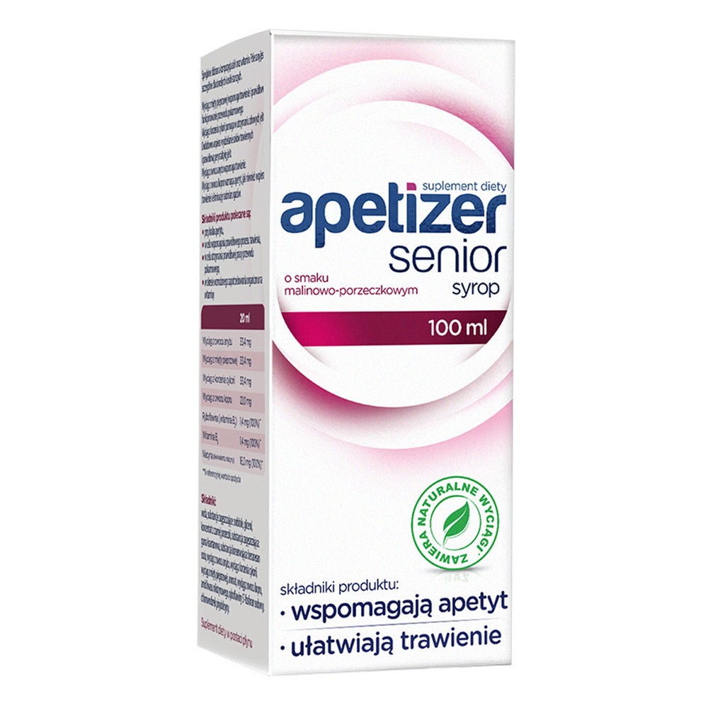 Aflofarm Apetizer Senior syrop o smaku malinowo-porzeczkowym 100 ml 3053341