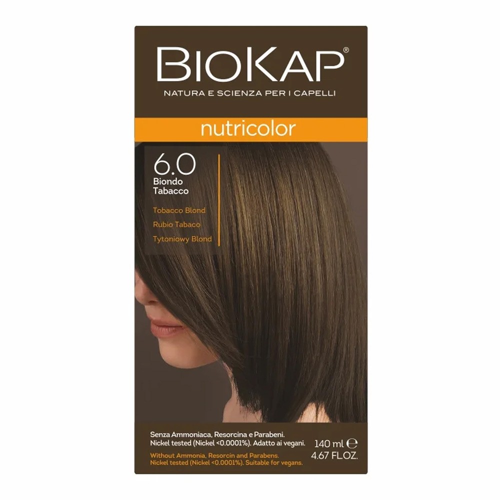 Biokap Nutricolor farba koloryzująca 6.0 tytoniowy blond 140ml