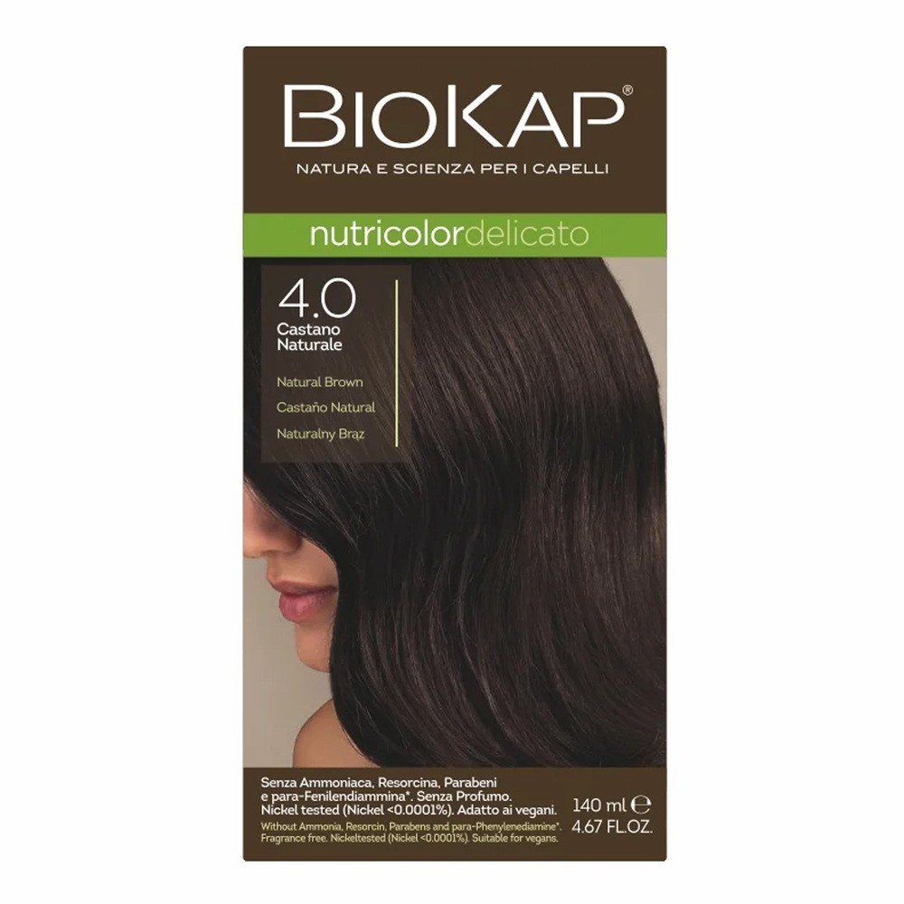 Biokap Nutricolor Delicato Farba do włosów 4.0 Naturalny Brąz 140 ml