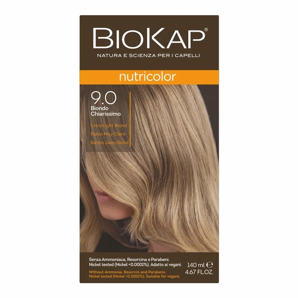 BIOS LINE S.P.A. BIOS LINE S.P.A BIOKAP Nutricolor farba do włosów 9.0 Bardzo Jasny Blond 140 ml 7042989