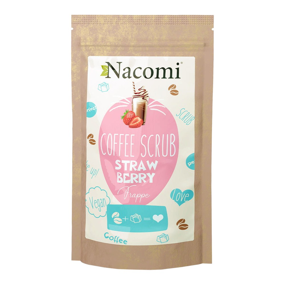 Nacomi Kawowy peeling do ciała o zapachu truskawki 200g