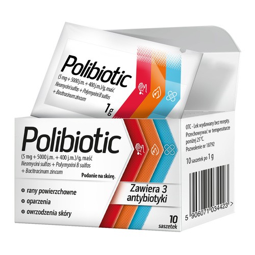 Aflofarm FARMACJA POLSKA SP. Z O.O. Polibiotic maść 1 g x 10 saszetek