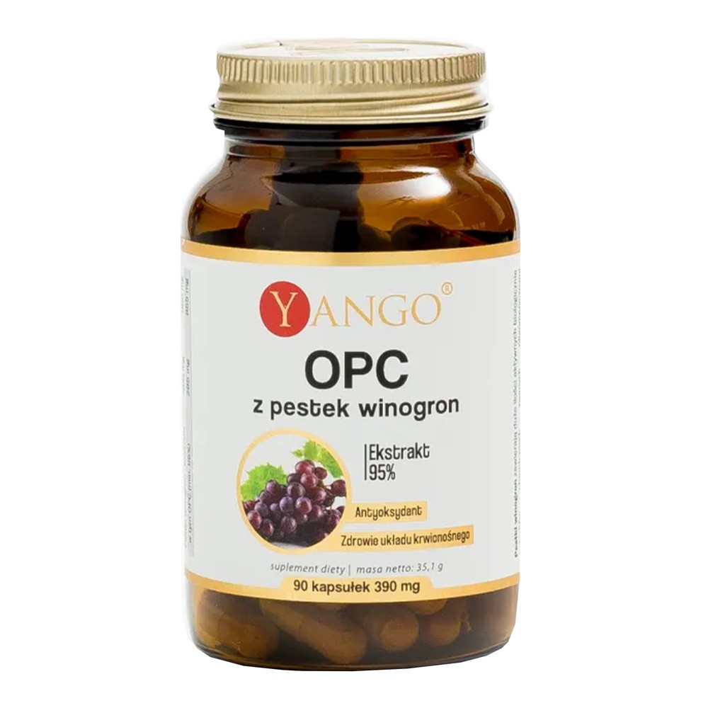 Yango OPC 95% ekstrakt z pestek winogron 90 kaps. Yango 9395-73909