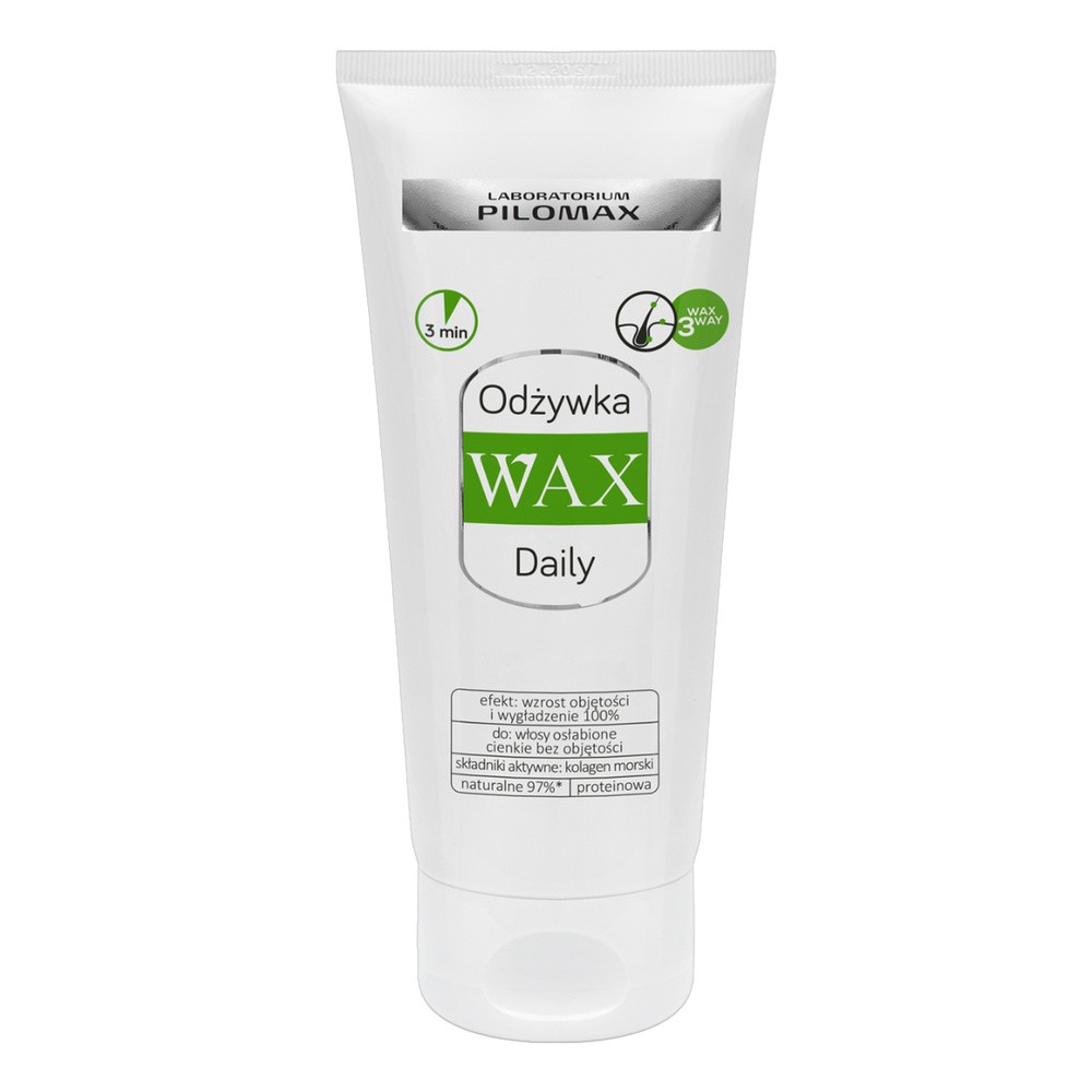 Pilomax JOLANTA BORTKIEWICZ Wax Daily kolagenowa odżywka do włosów zniszczonych cienkich bez objętości 200 ml |  OD 149 PLN!
