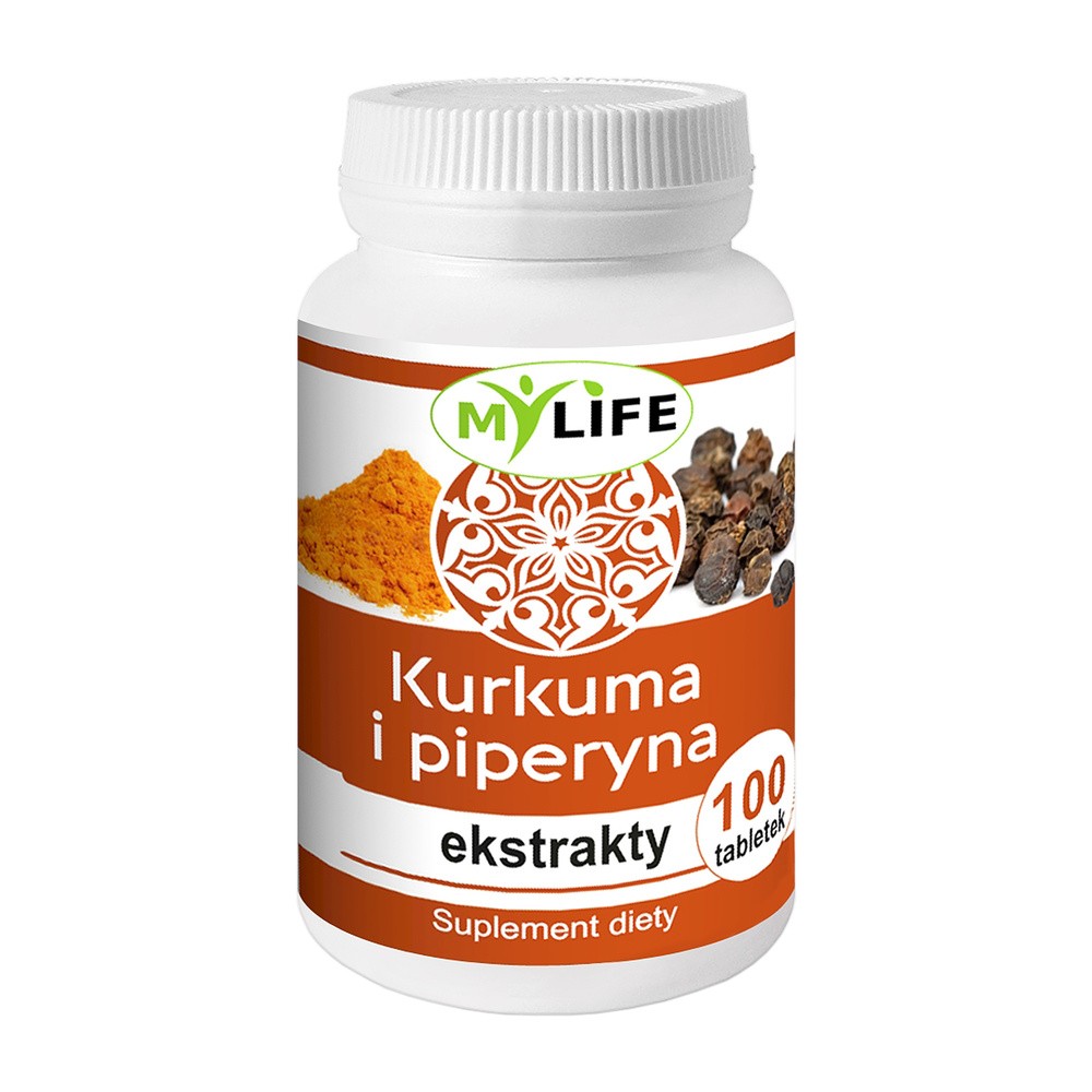 My Life Kurkuma i piperyna Ekstrakty, 100tabl.