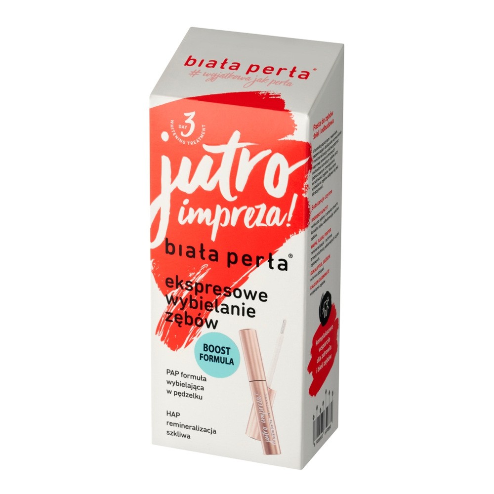 BIAŁA PERŁA JUTRO IMPREZA! Pasta wybielająca + żel wybielający zęby z pędzelkiem 30 ml + 8 ml 7051590