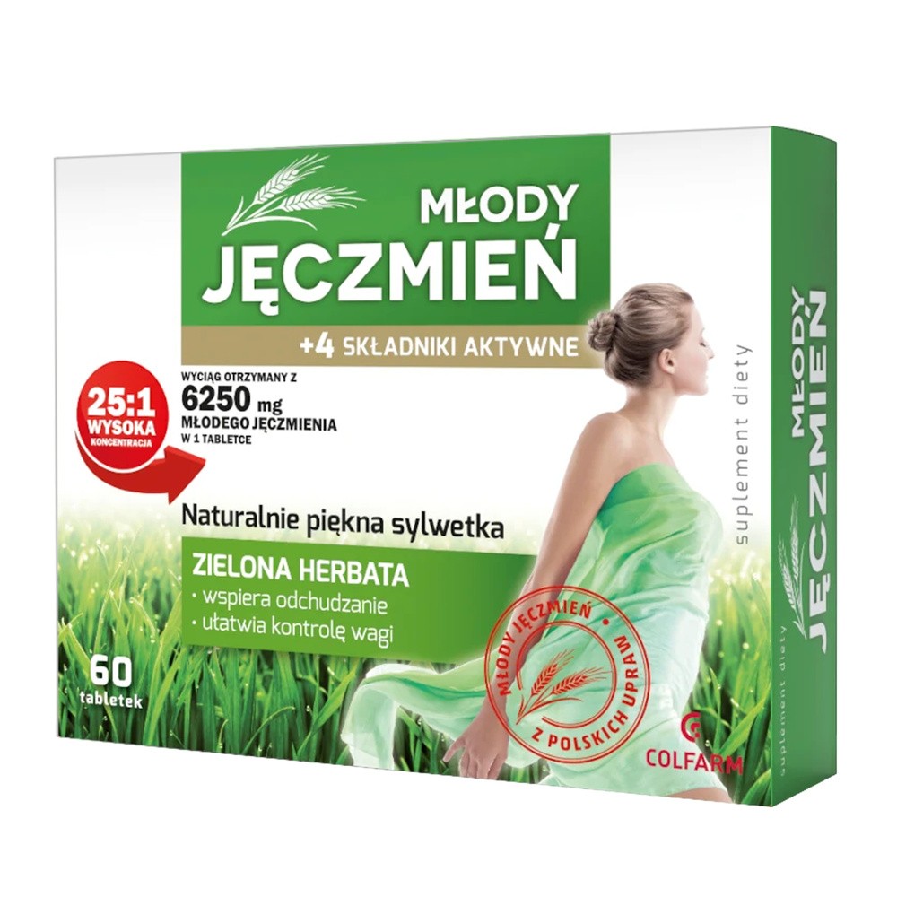 Colfarm Młody jęczmień 250mg 60 szt.