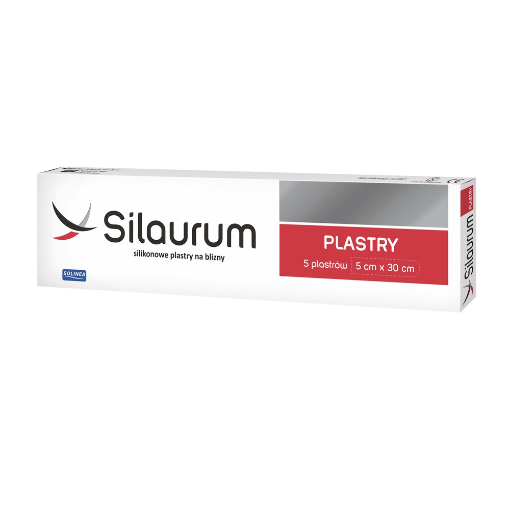 SOLINEA Silaurum silikonowe plastry na blizny x 5 szt 5cm x 30cm |  OD 199 PLN!
