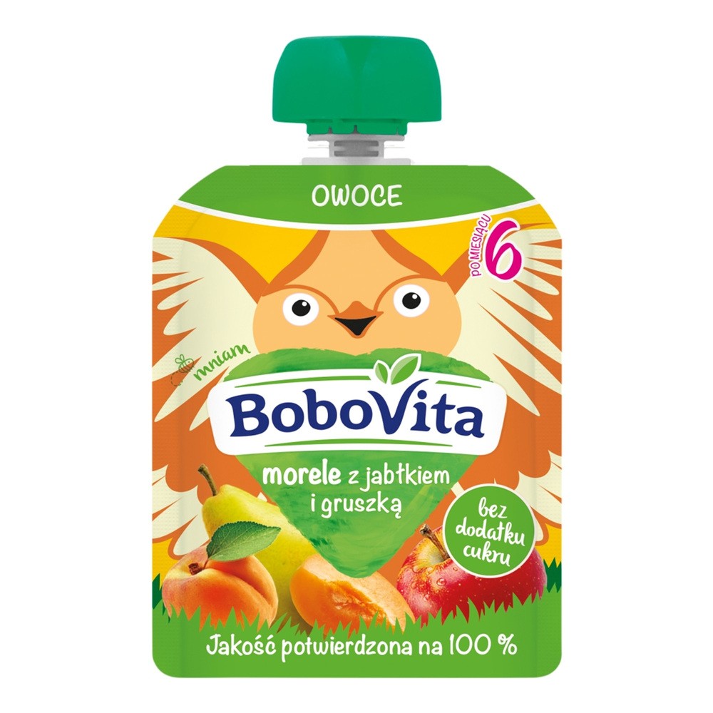 Nutricia Polska BOBOVITA MUS Morele z jabłkiem i gruszką po 6 m-cu 80 g 3089721