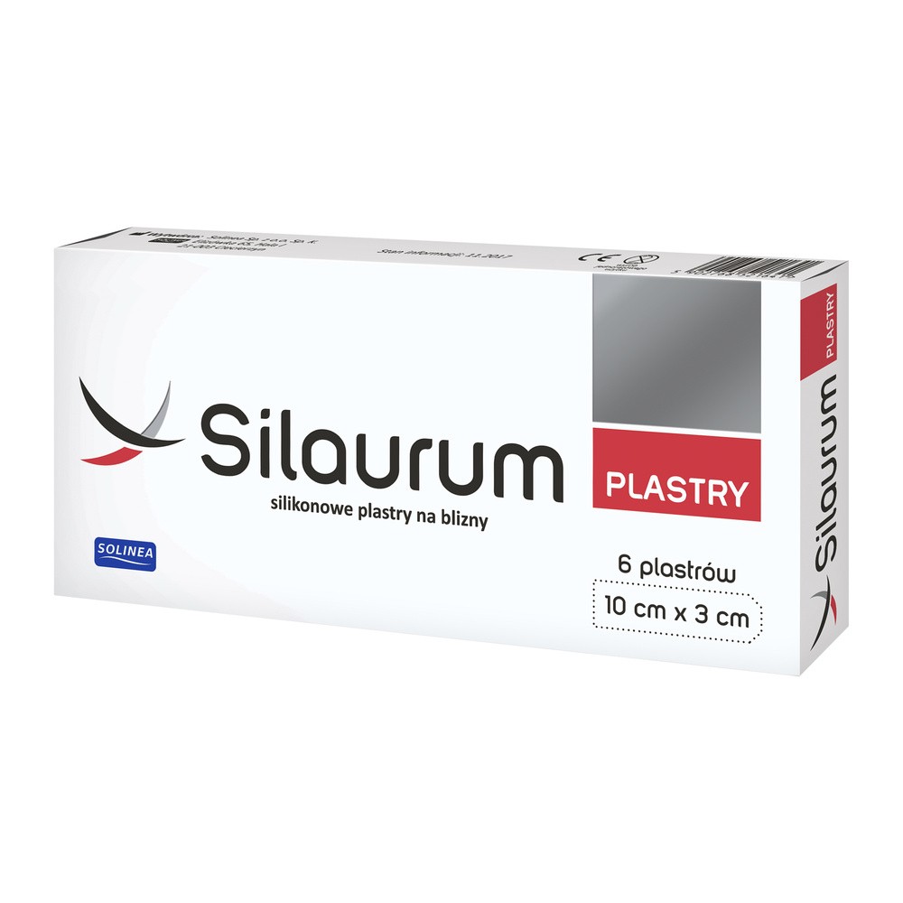 SOLINEA Silaurum silikonowe plastry na blizny x 6 szt 10cm x 3cm |  OD 199 PLN!