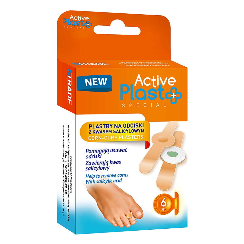 NTRADE Active Plast plastry na odciski z kwasem salicylowym x 6 szt |  OD 199 PLN!