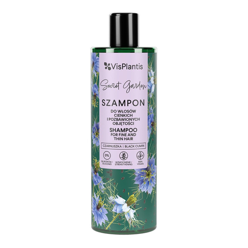 Vis Plantis Herbal Vital Care Szampon do włosów cienkich i bez objętości Czarnuszka Bawełna Len 400 ml