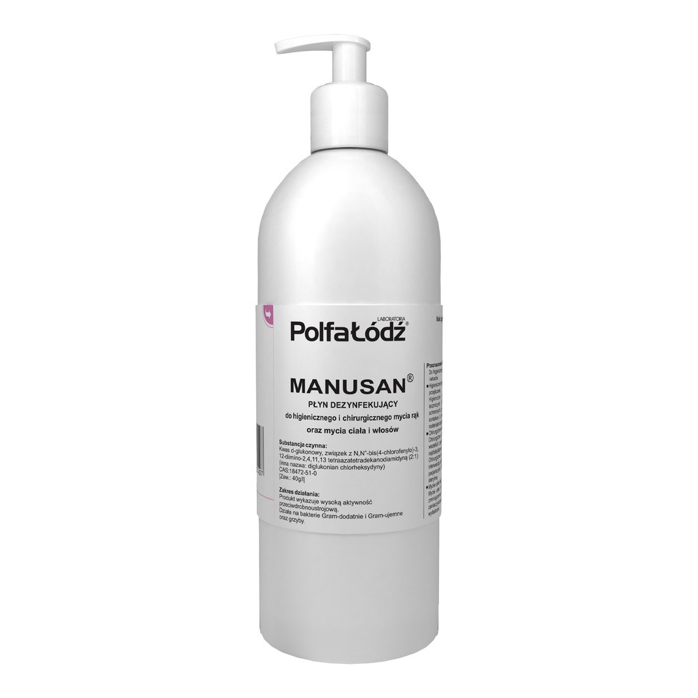 Polfa ŁÓDŹ Manusan płyn 500 ml z pompką