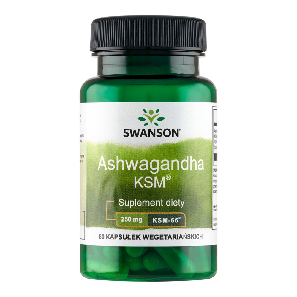 SWANSON Ashwagandha KSM-66 ekstrakt - 60 kapsułek