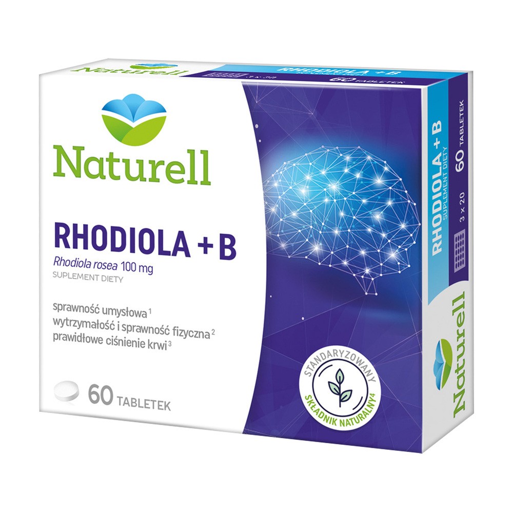 Naturell rhodiola + b x 60 tbl