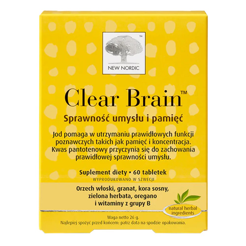 NEW NORDIC Clear Brain 60 tabl 3348221