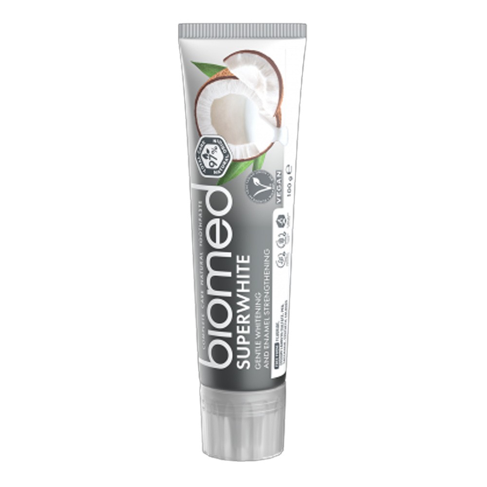Lbiotica BIOMED Superwhite 100 g - wybielająca pasta do zębów wzmocnienia i remineralizuje szkliwo 3011