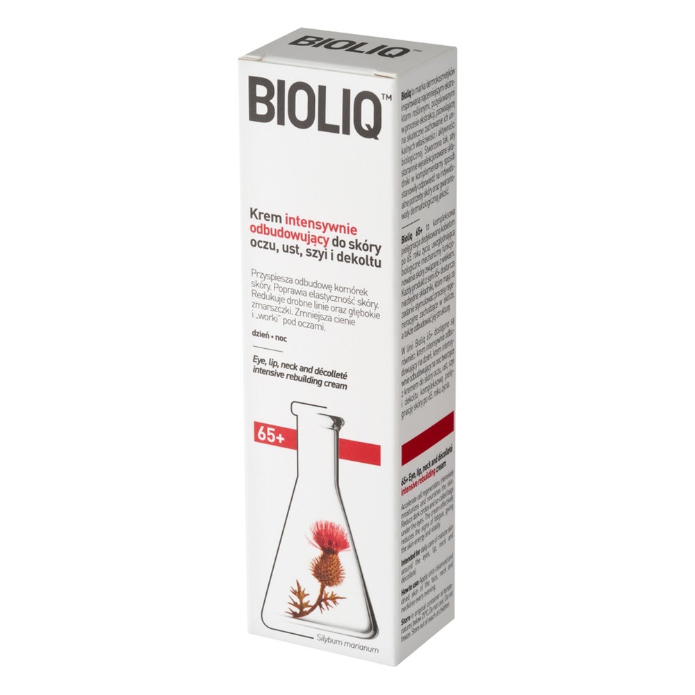 Bioliq AFLOFARM 65+ krem intensywnie odbudowujący do skóry oczu ust szyi i dekoltu 30 ml