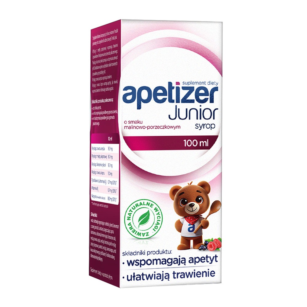 Aflofarm APETIZER syrop o smaku malinowo-porzeczkowym, 100ml