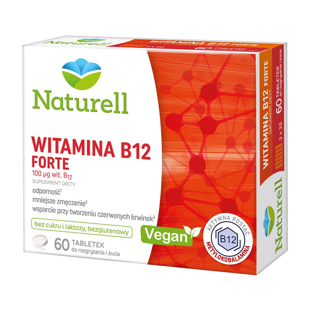 Naturell USP ZDROWIE Witamina B12 forte x 60 tabl do ssania INSTANT