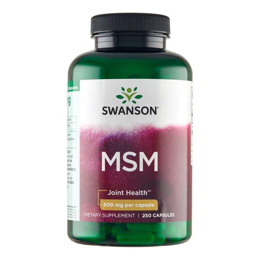 SWANSON MSM 500 mg 250 kapsułek