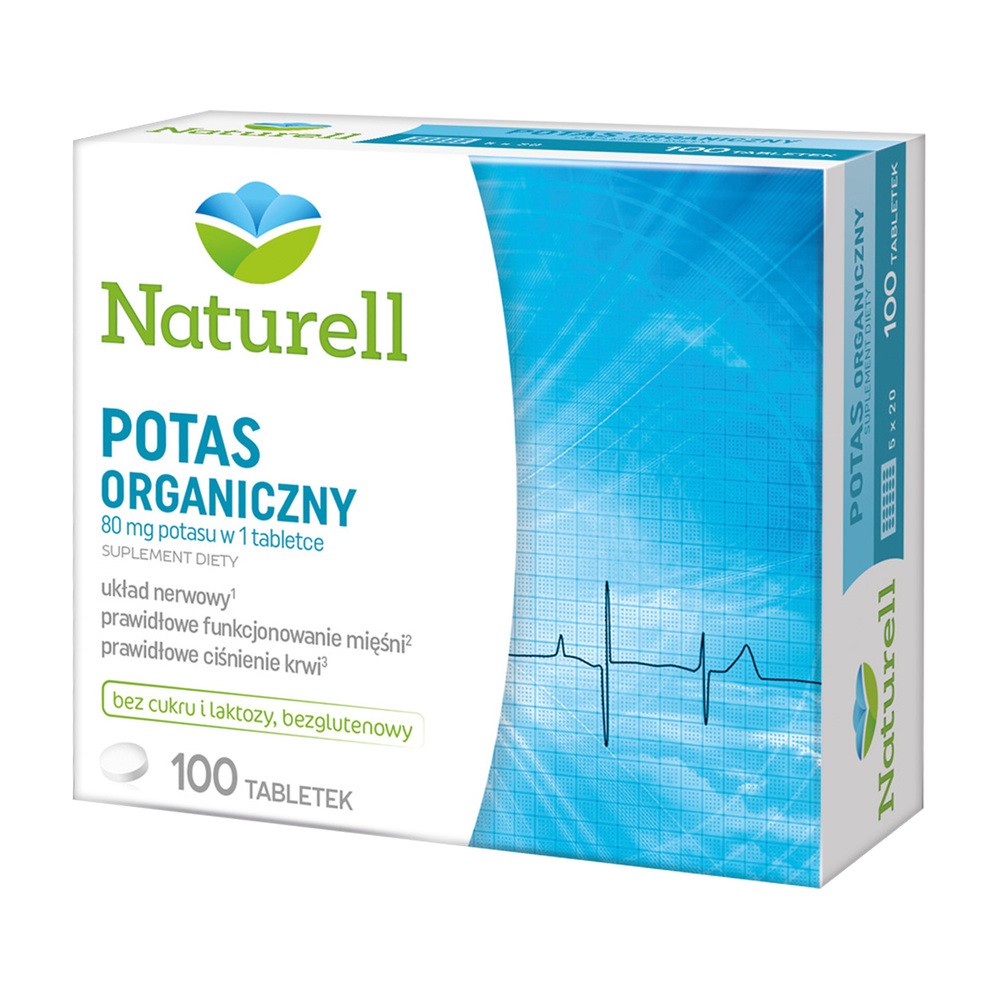 NATURELL Potas organiczny 80mg 100tabl. NATURELL 21NATPOTTA