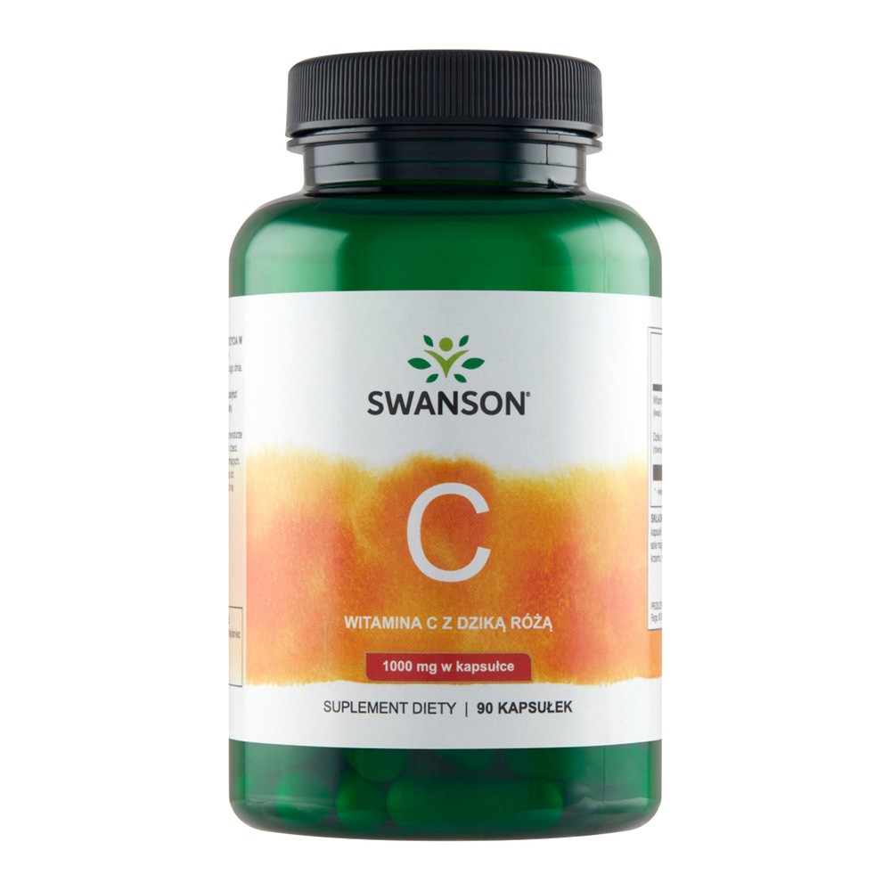 SWANSON Witamina C 1000 mg z Dziką Różą 90 kapsułek