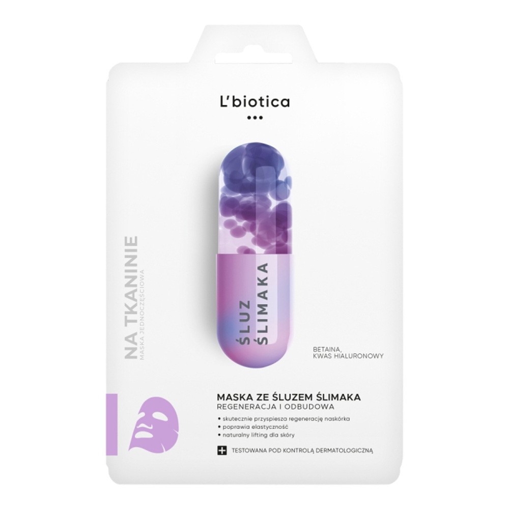 L'BIOTICA SNAIL MASK MASKA ZE ŚLUZEM ŚLIMAKA 23 ml 7073189