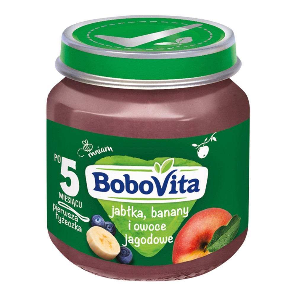 Nutricia BOBOVITA Banany, jabłka i owoce jagodowe po 5 m-cu 125 g