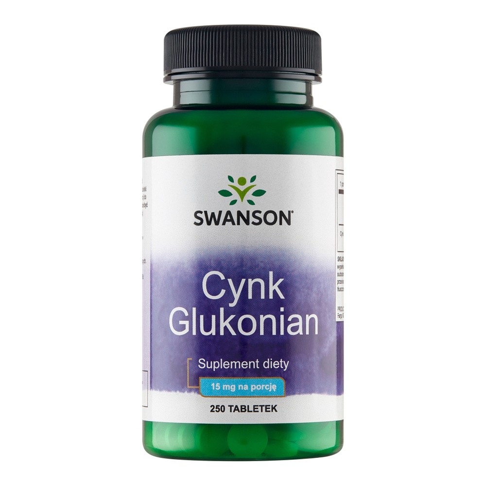 SWANSON Cynk Glukonian 50 mg 250 kapsułek